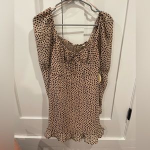 urban outfitters long sleeve front tie dress